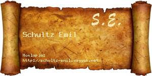 Schultz Emil névjegykártya