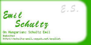 emil schultz business card